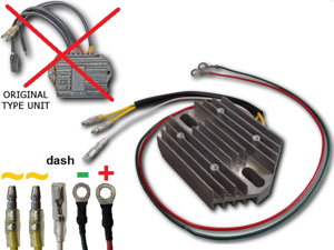 MOSFET UB-CARR511 Lade/Spannungsregler für Cagiva-Ducati-Moto Guzzi-/Laverda und Lithium Batterien